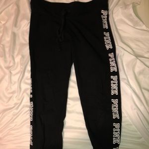 PINK black joggers