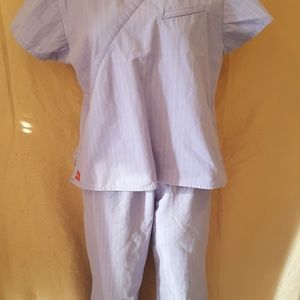 Dickie's Pin Stripe Wide Leg Medical Scrubs