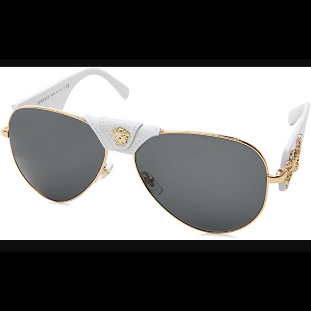 White and gold Versace Sunglasses