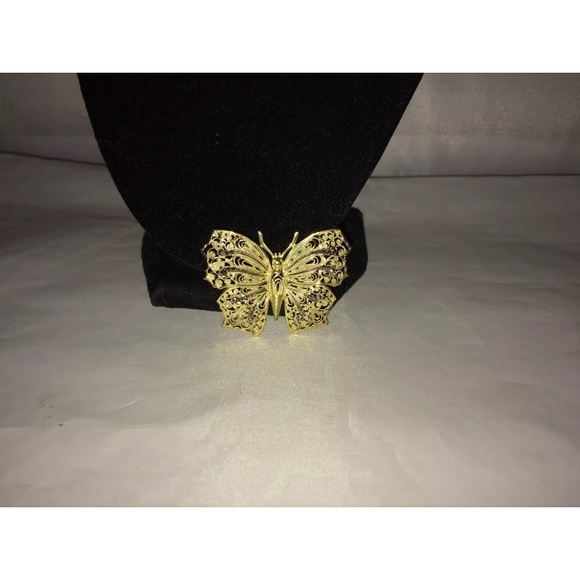 Vtg. Alice Caviness Filigree Butterfly Brooch - Picture 1 of 7