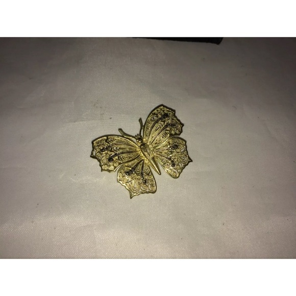 Vtg. Alice Caviness Filigree Butterfly Brooch - Picture 2 of 7
