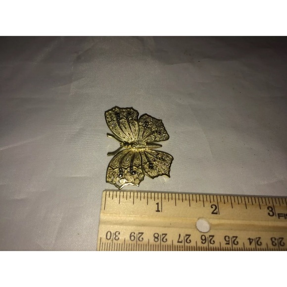 Vtg. Alice Caviness Filigree Butterfly Brooch - Picture 4 of 7