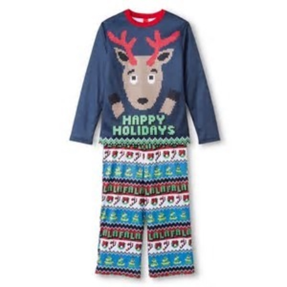 Boys Christmas 2pc Reindeer Sleepwear Pajama NEW
