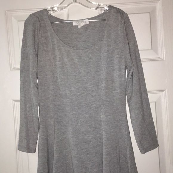 Forever 21 Cute Grey  Flare Dress - Picture 2 of 6