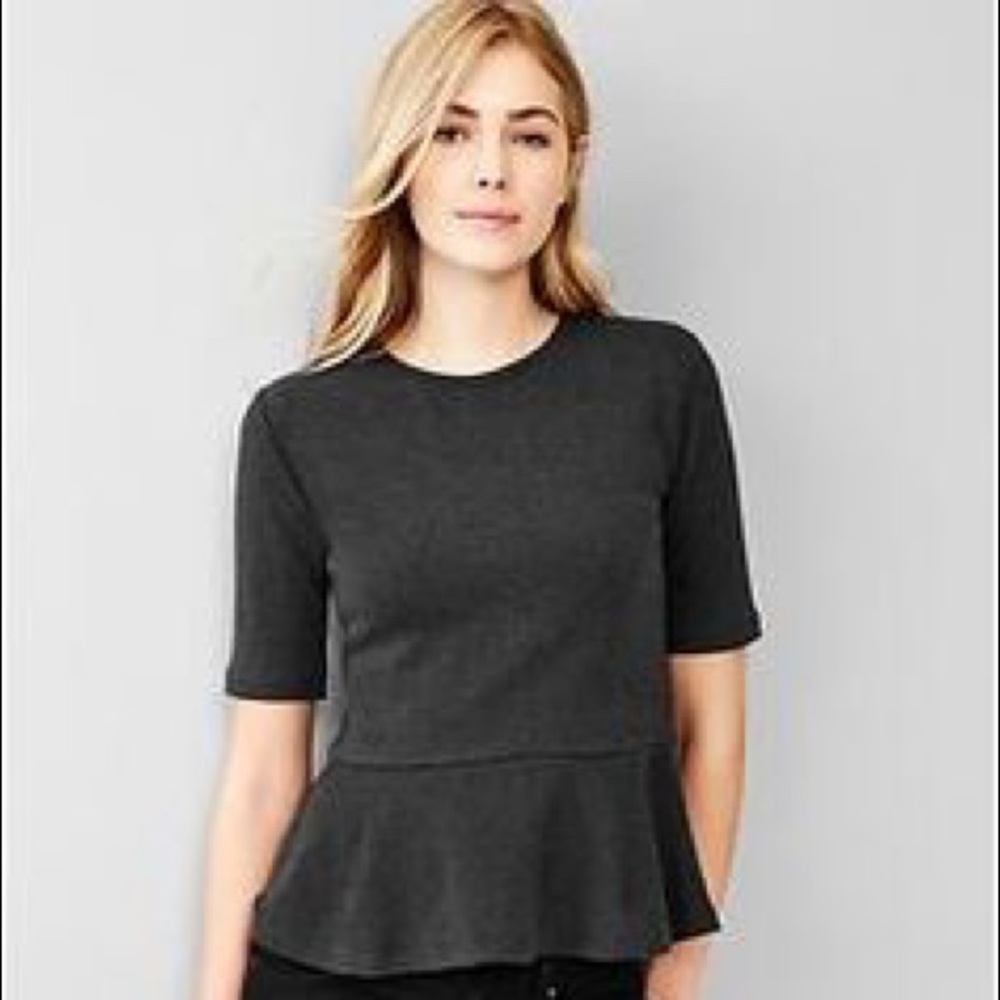 Gap gray peplum shirt size medium