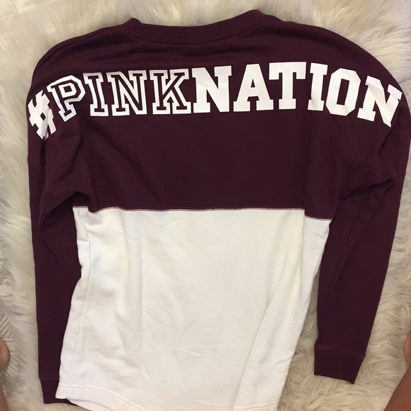 PINK Maroon Crew Neck Pullover - Picture 3 of 3