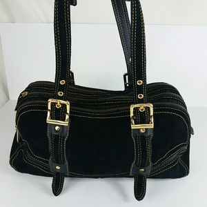 Maxx NY black suede satchel