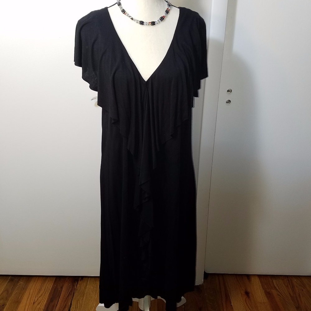 Mossimo Black Ruffled Shift Dress