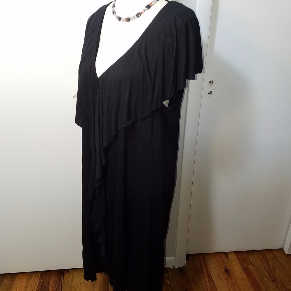 Mossimo Black Ruffled Shift Dress - Picture 5 of 8