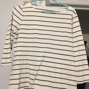 White and black striped shirt