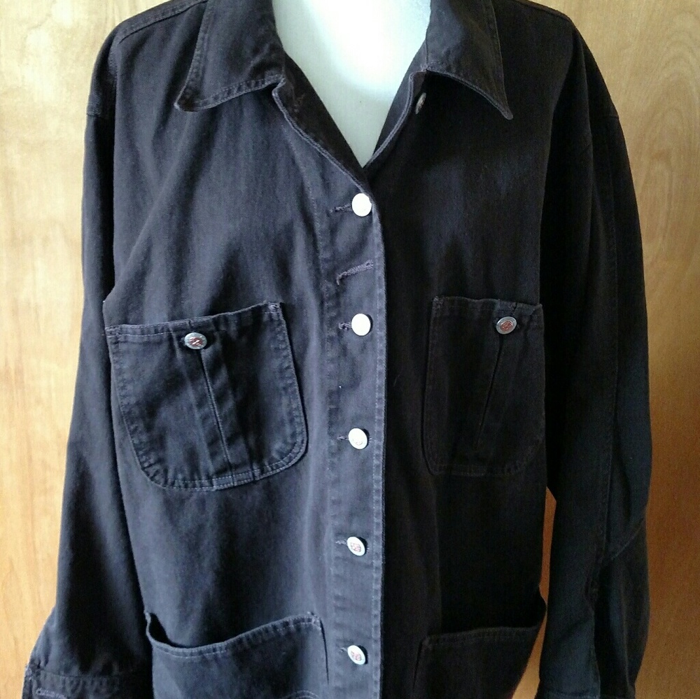 Dark Brown Denim Jacket size 14/16