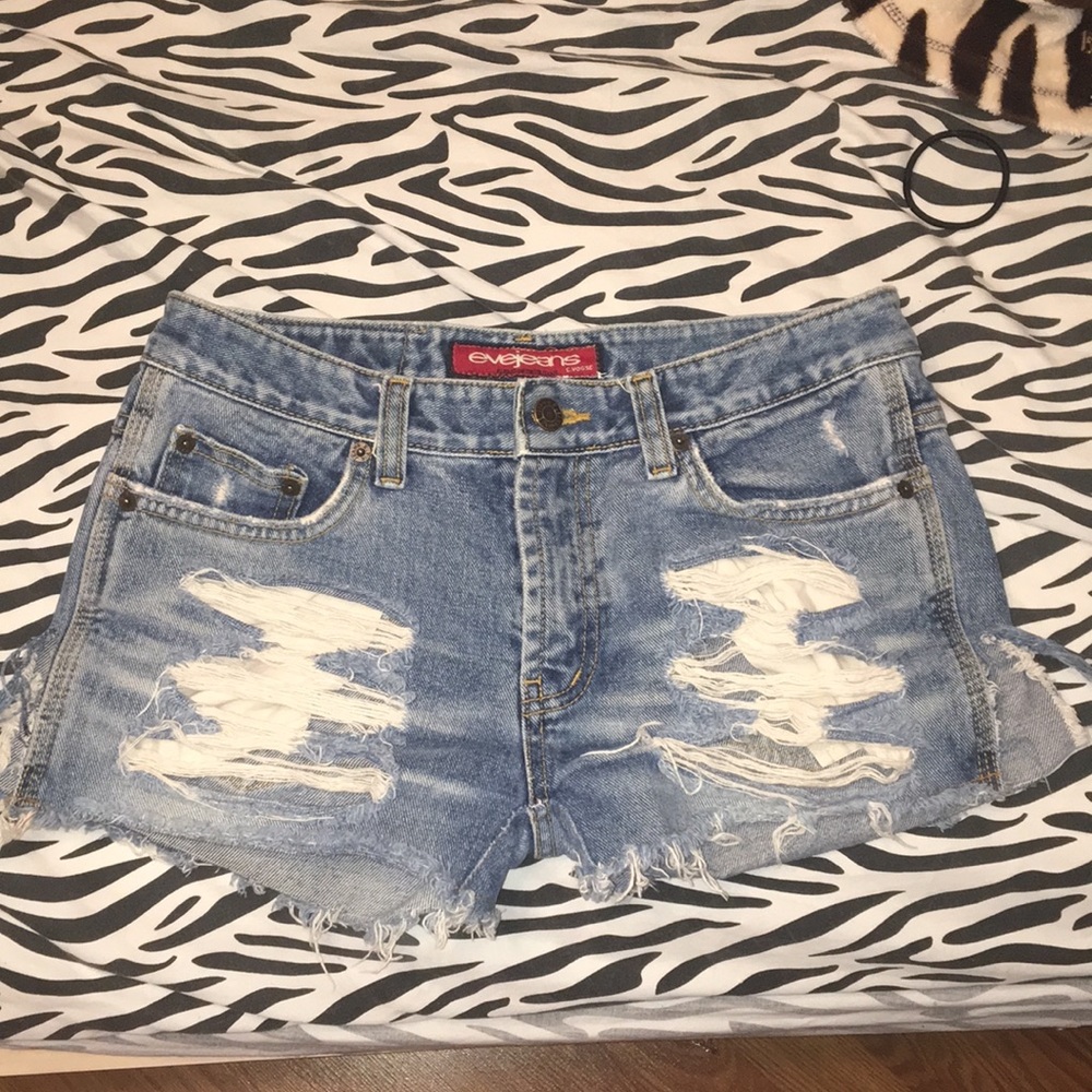 Evejeans distressed jean shorts