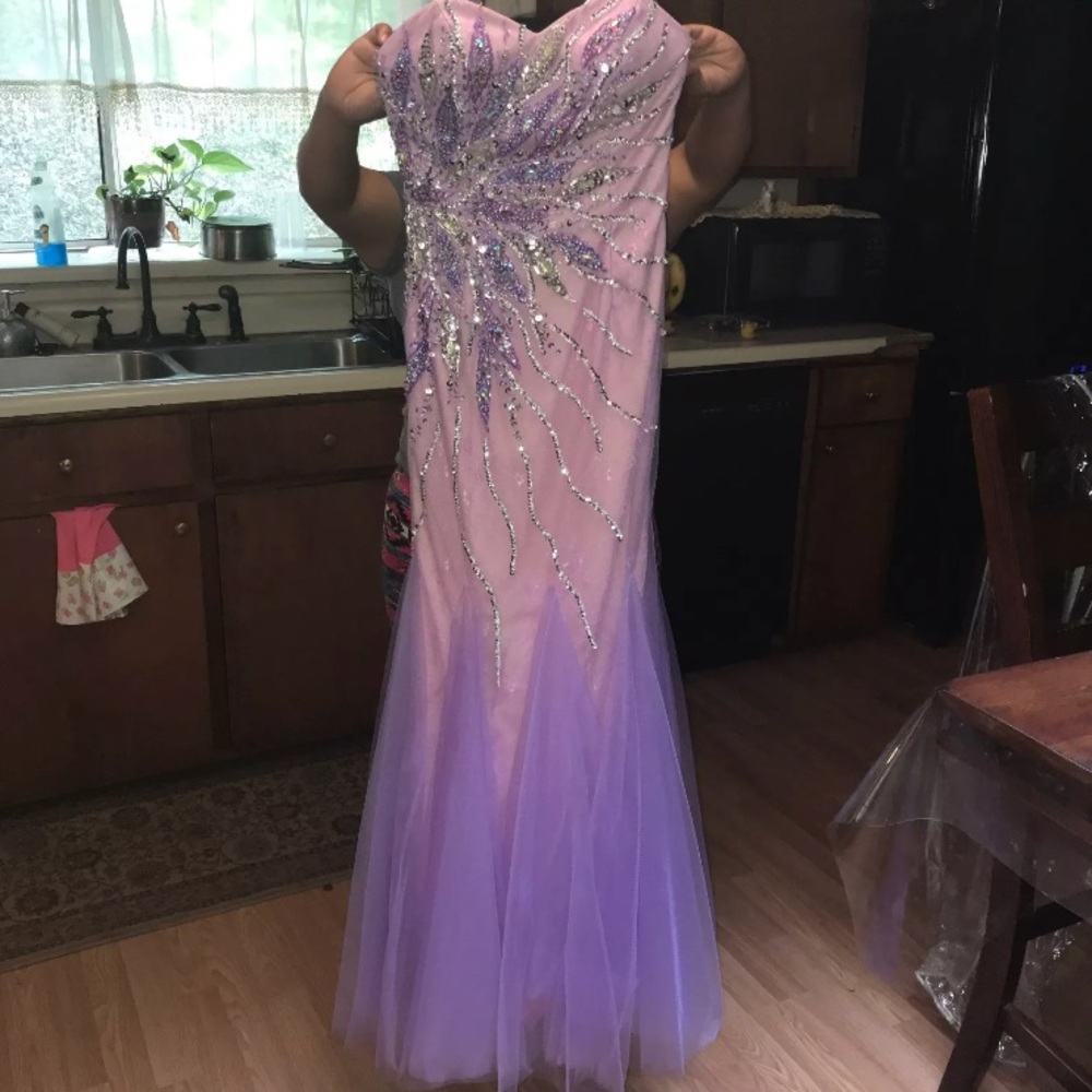Long purple prom dress