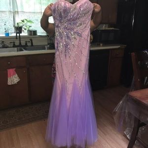 Long purple prom dress