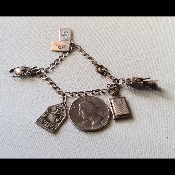 Vintage Sterling Charm Bracelet Articulated Movie camera - Picture 5 of 6