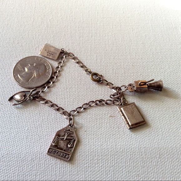 Vintage Sterling Charm Bracelet Articulated Movie camera - Picture 2 of 6