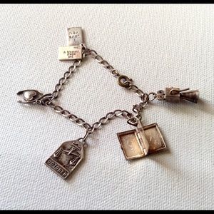 Vintage Sterling Charm Bracelet Articulated Movie camera