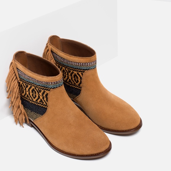 Zara Fringe Tribal Suede Boot - Picture 2 of 7