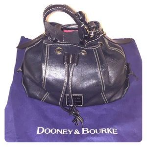 D&B Smooth Leather Bucket Drawstring Bag