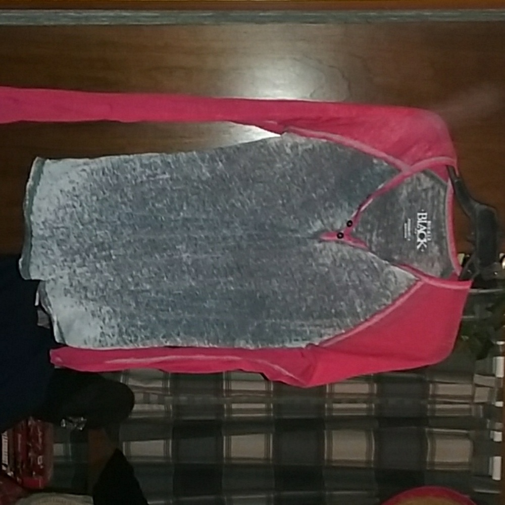 Buckle black long sleeve shirt