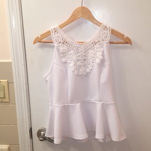 Charlotte Russe Detailed Pemblum Top