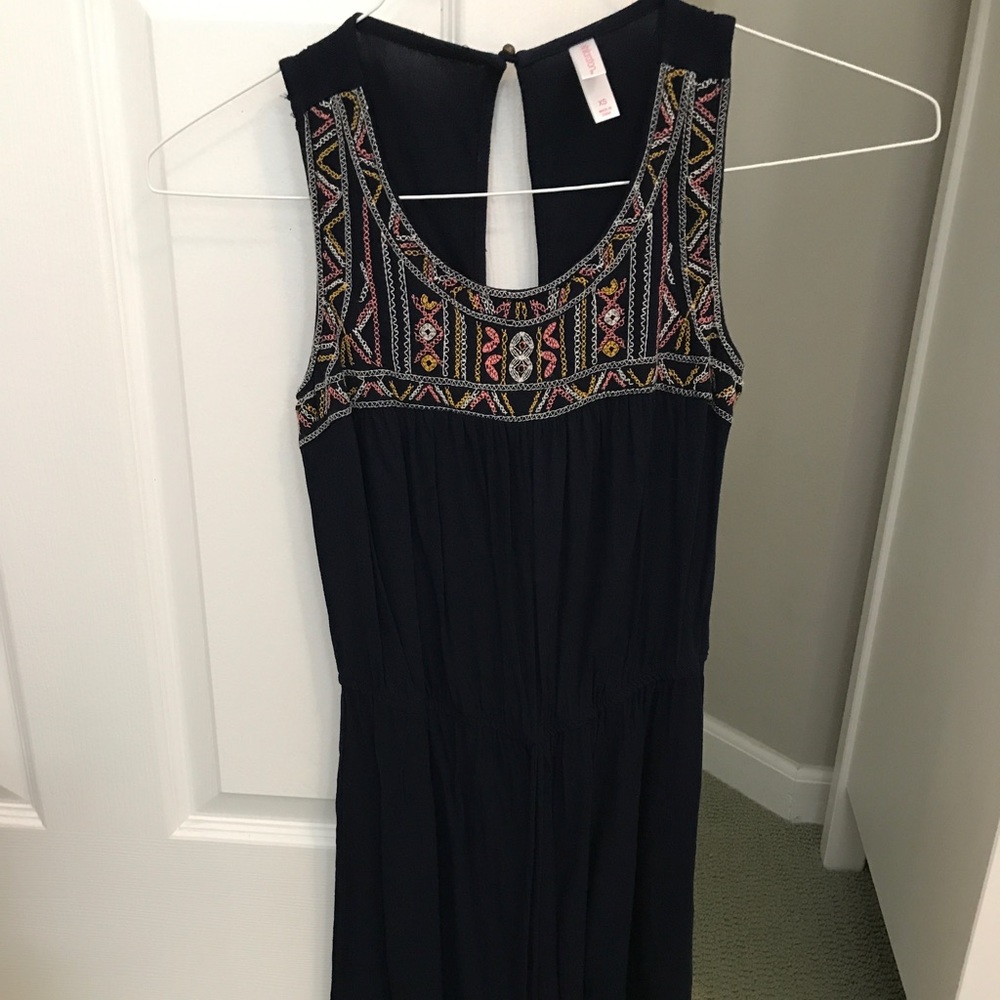Navy blue flowy romper from Target