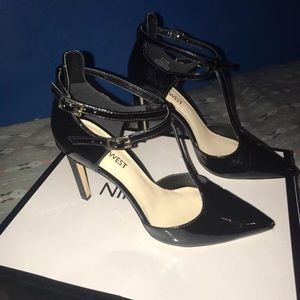 Black t strap heels