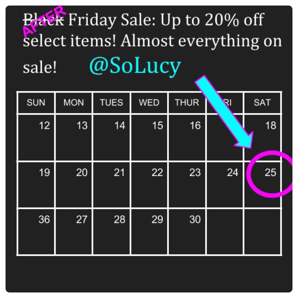 BLACK Friday SALE.   20% off 3 item. Fri - Sat