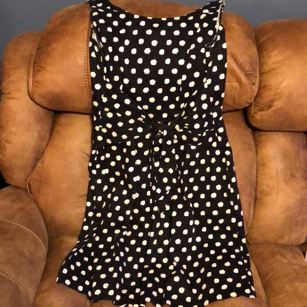 Black and white polka dot dress