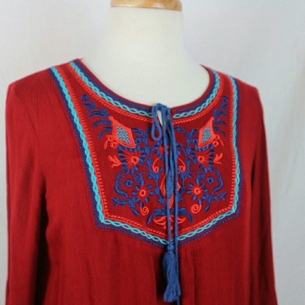 Kiss the Sky tunic top, boho, long sleeve