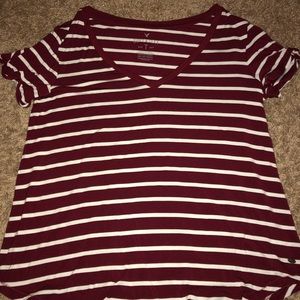 Striped American eagle tee