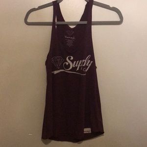 Diamond Supply Co. Maroon Tank