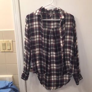 Charlotte Russe High Low Flannel