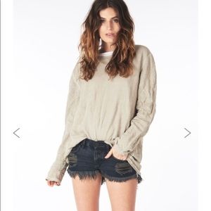 One Teaspoon Bonitas Fox Black Denim jean shorts