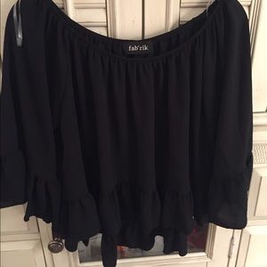 Fab’rik OTS Black Ruffle Top