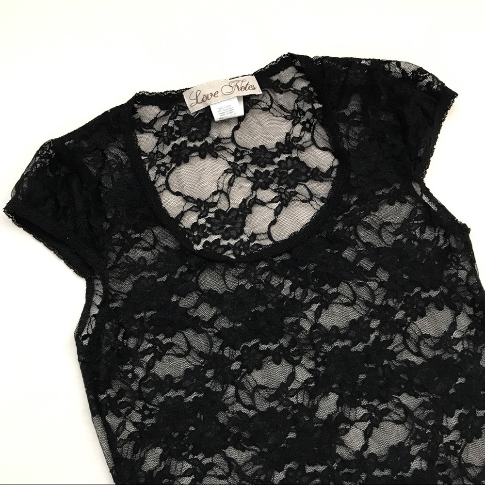 Black Lace Top - Picture 2 of 4