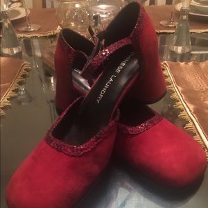 Beautiful Red Leather/Suede Stylish Heels