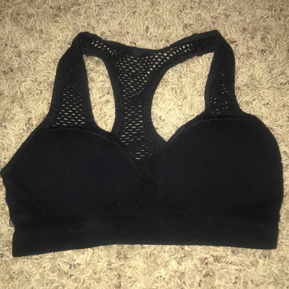 Pink sports bra