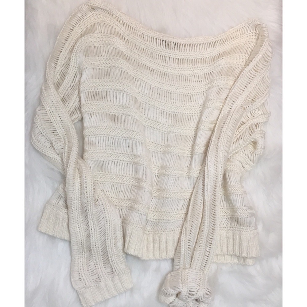 Slouchy Knit Ivory Sweater