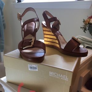 Michael Kors brown wedges