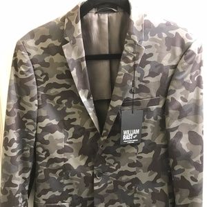 William Rast Mens Camo Blazer