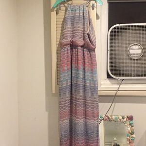 Multi colored long maxi dress in great condition
