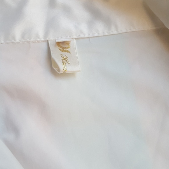 White silk collared toucan top - Picture 4 of 4