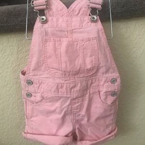 Gap pink overall shorts