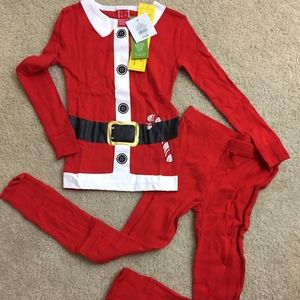 Size 5 Red Santa Claus Suit Sleepwear PJ Set NEW