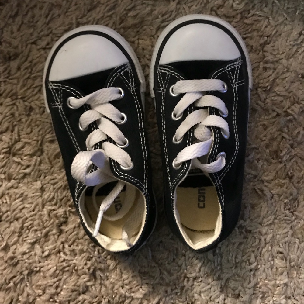Toddler black and white Converses