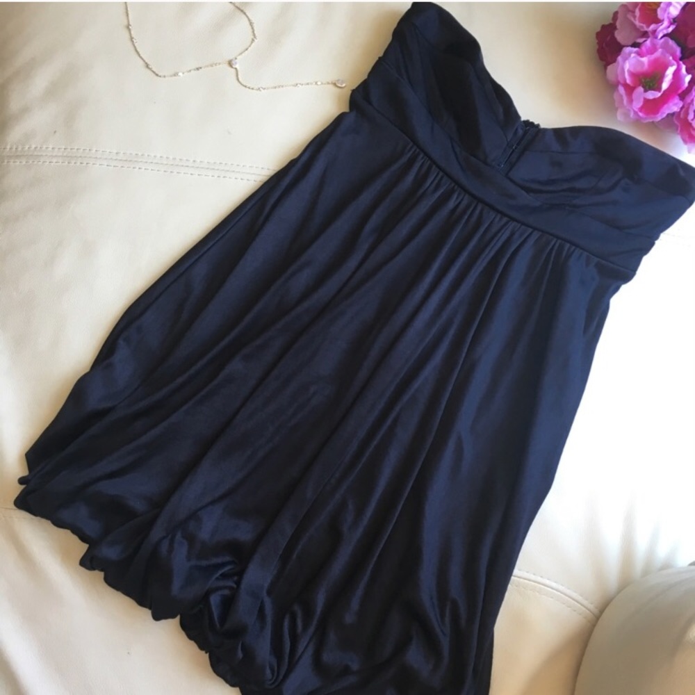 Black bubble hem dress