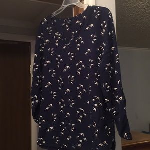 Sparrow printed Gap 3/4 sleeve shirt