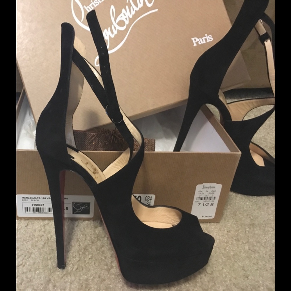 CHRISTIAN LOUBOUTIN Marlenalta 150 Veu Velours