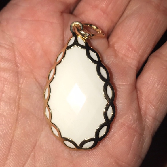 Turkey OT 925 Cream MultiFaceted Teardrop Pendant - Picture 2 of 7